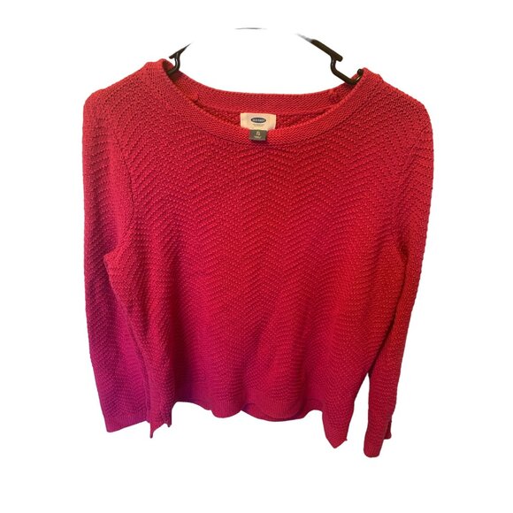 🌸3/$15🌸Fuchsia XL Pattern Long Sleeve Crew Neck Sweater - Picture 5 of 6